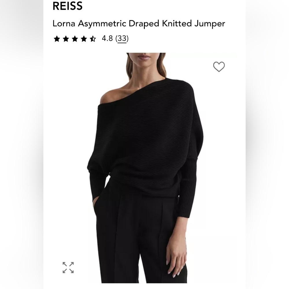 Reiss Black Cowl Neck Sweater